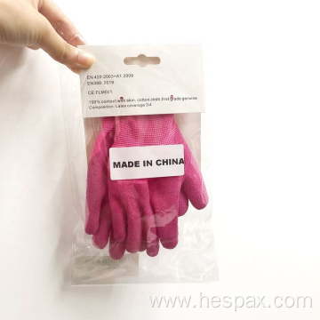 Hespax Outdoor Kids Gardening Latex Coated Safety Gloves
